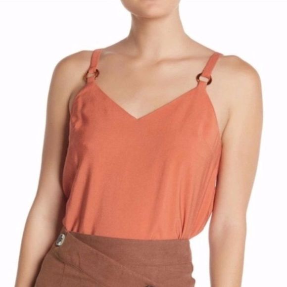 Topshop Orange Tilda Ring Camisole - Picture 2 of 7